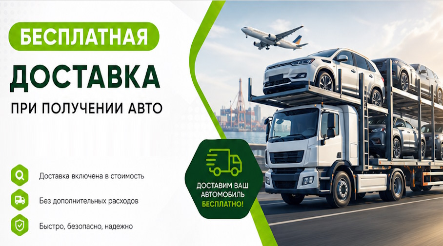Акция! Бесплатная доставка по Конаково при получении авто